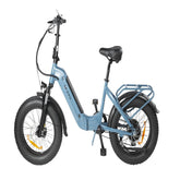 DYU FF500 20" Electric Bike - 500W Motor 48V14Ah Battery 50KM Range Disc Brakes - Blue